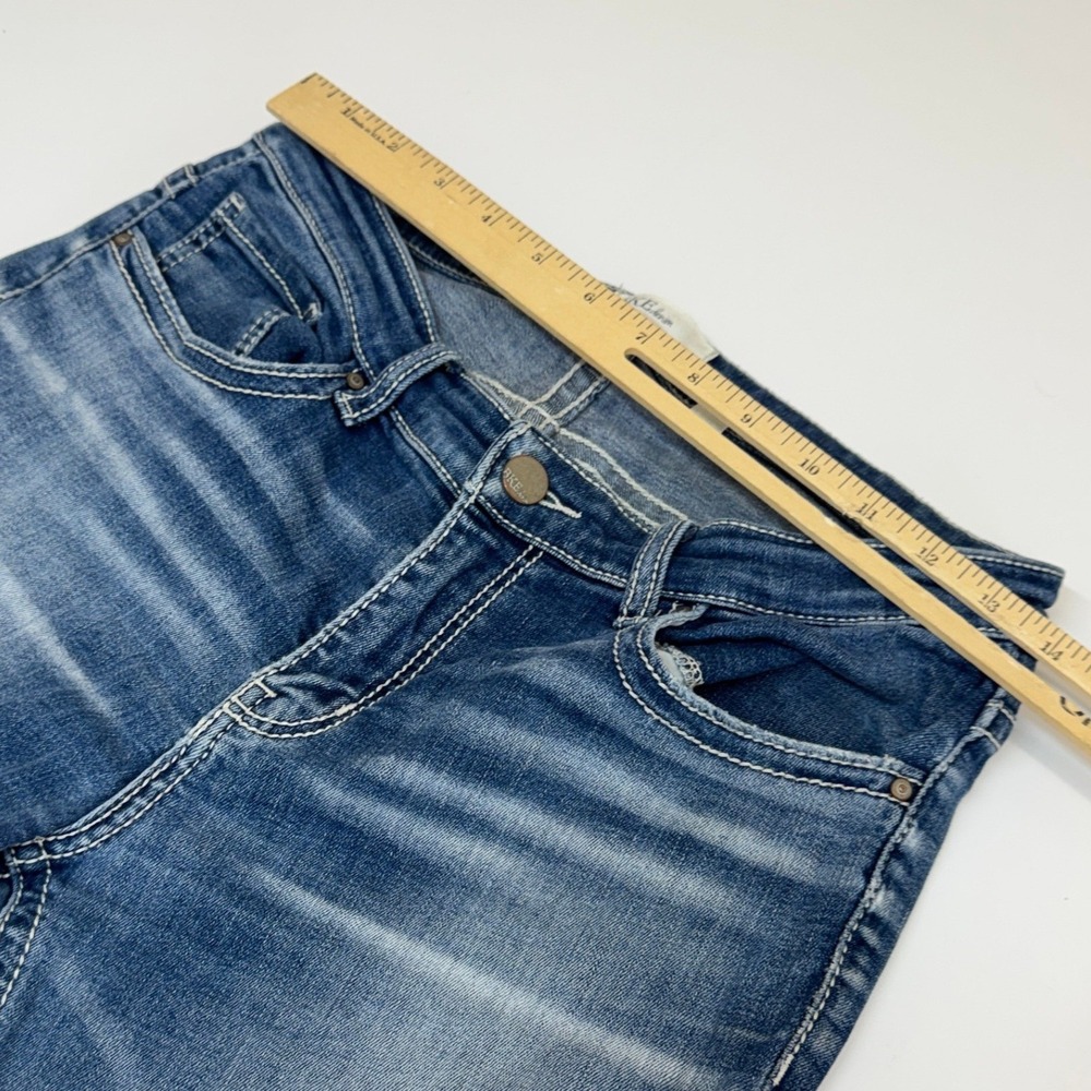 BKE Jeans Womens 29R Blue Payton Straight Denim Distressed Y2K Western - Picture 8 of 10